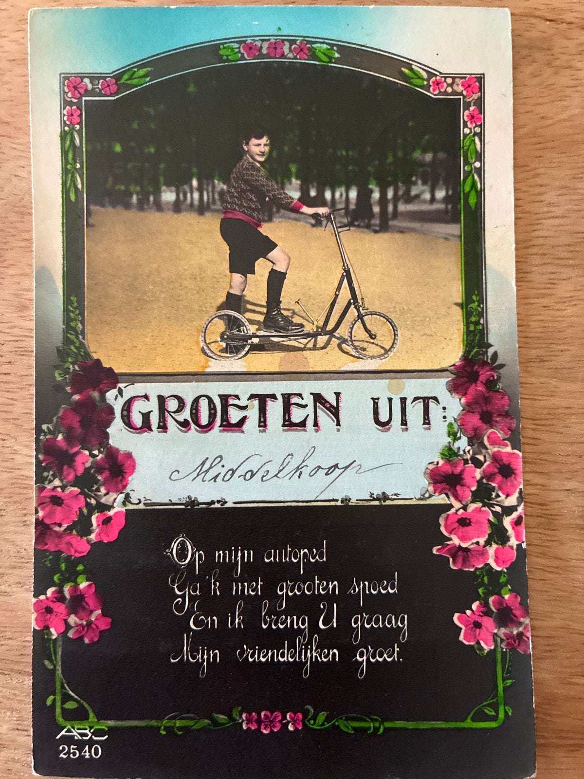 Oude Ansichtkaart Groeten uit Middelkoop 1934 Ameide, Ophalen of Verzenden, 1920 tot 1940, Gelopen, Utrecht