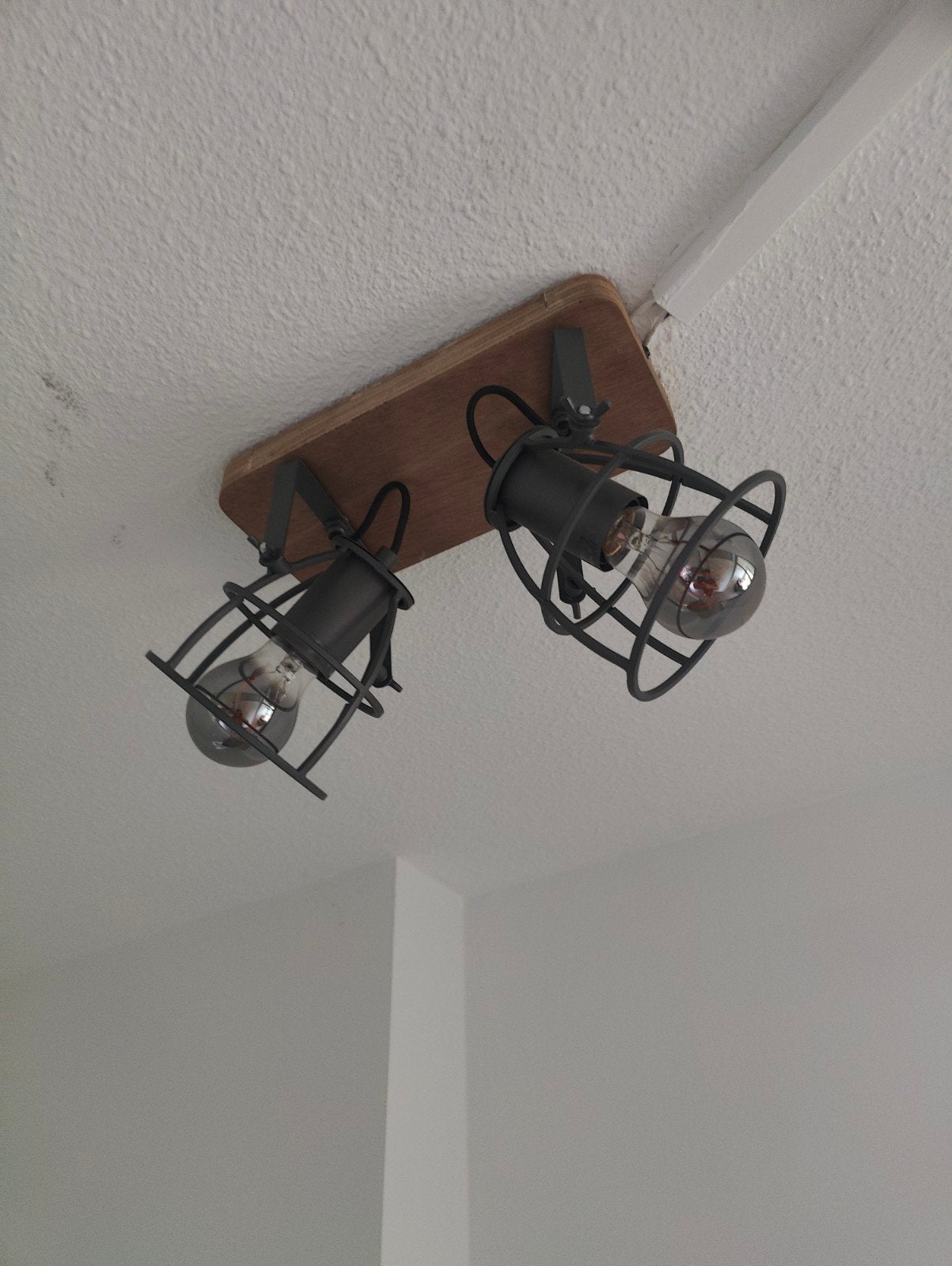 Industriële plafondspotjes met lampen, Ophalen, Gebruikt, Verstelbaar, Zwart