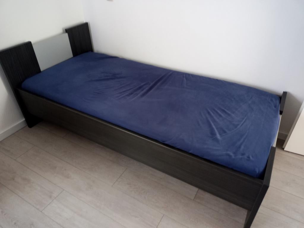 Eenpersoons bed met lattenbodem, Ophalen, Gebruikt, 90 cm, Eenpersoons