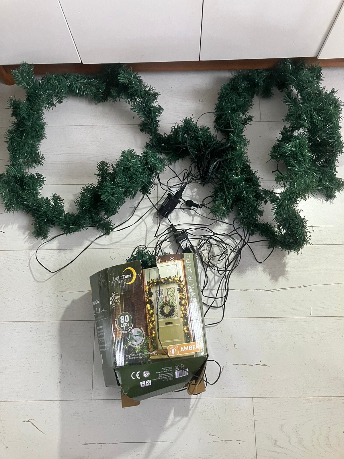 2 hele mooie kerst slingern met lampen voor binnen en buiten, Diversen, Kerst, Ophalen of Verzenden, Zo goed als nieuw