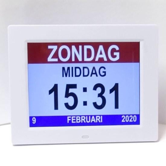 Kalender klok voor ouderen met digitale fotolijst NIEUW, Ophalen, Nieuw, Fotocamera