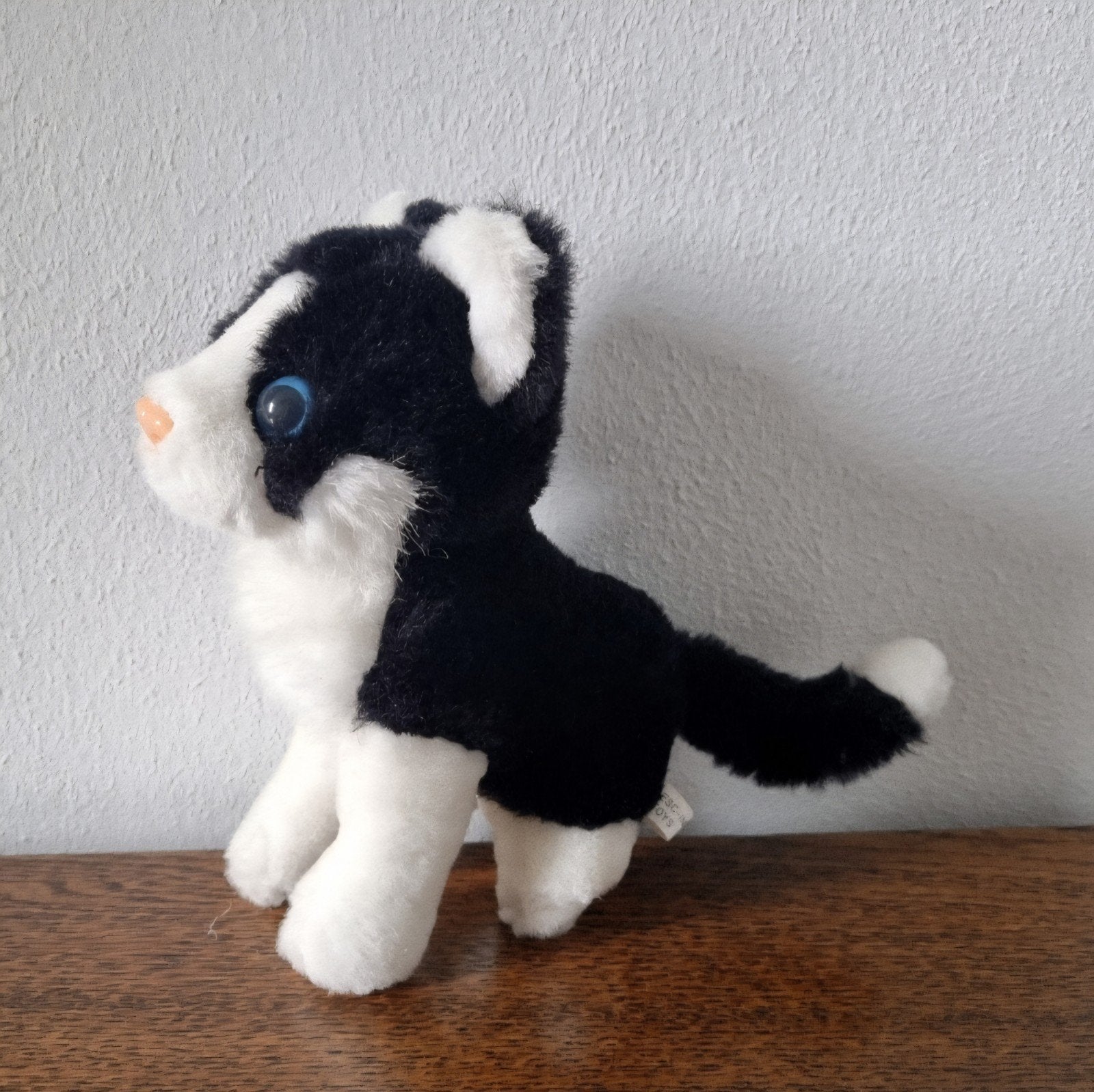 Katten knuffel kat cat poes zwart wit, Kinderen en Baby's, Ophalen of Verzenden