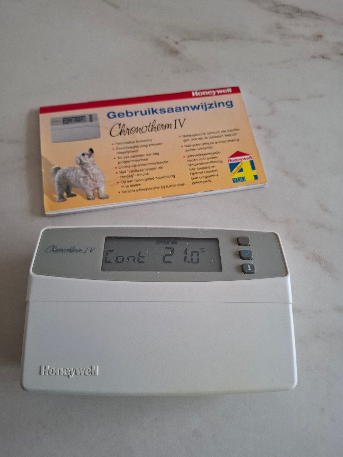 Honeywell Chronotherm IV Thermostaat met handleiding, Ophalen, Gebruikt