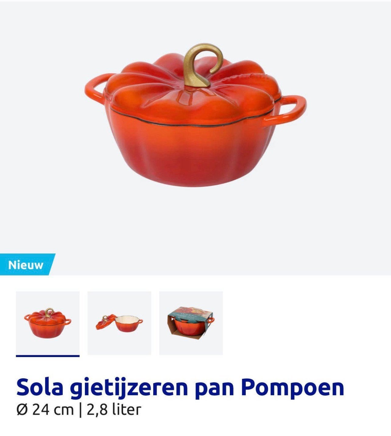 GEZOCHT: pompoen pan Action, Huis en Inrichting, Keuken | Potten en Pannen, Ophalen, Nieuw, Overige materialen