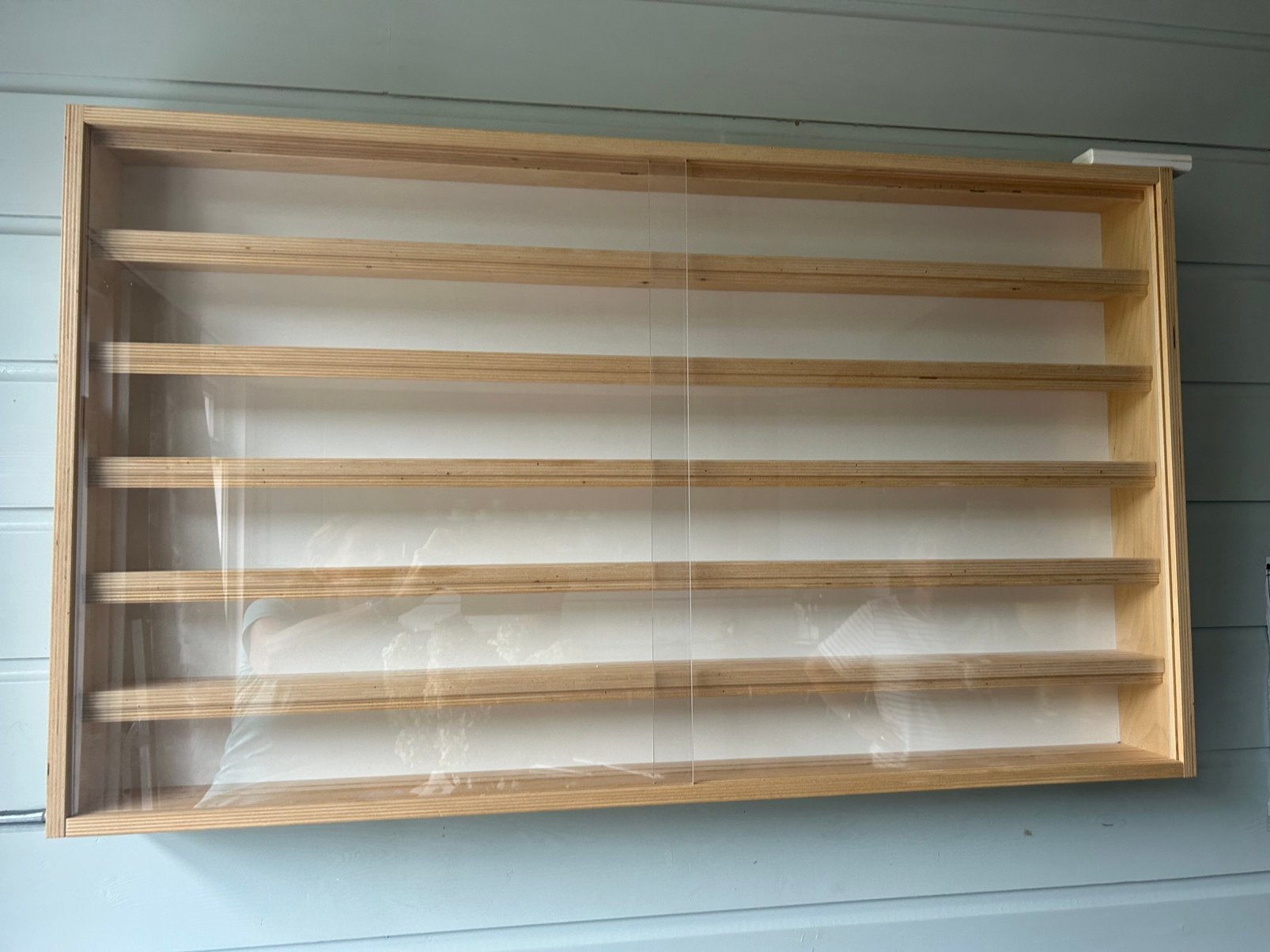 Vitrinekast met verlichting; 58x100x7cm, Zo goed als nieuw, Minder dan 25 cm, Minder dan 100 cm, Overige houtsoorten