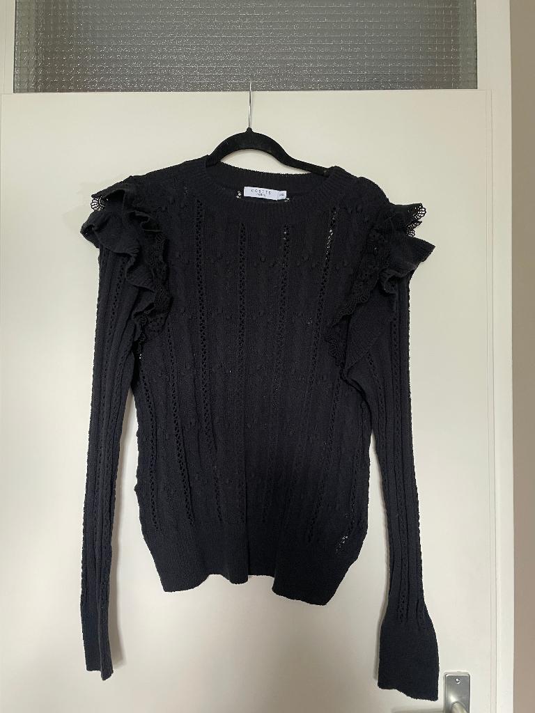 COSTES zwarte gehaakte sweater trui top mt XXL, Zwart, Maat 46/48 (XL) of groter, Ophalen of Verzenden, Zo goed als nieuw