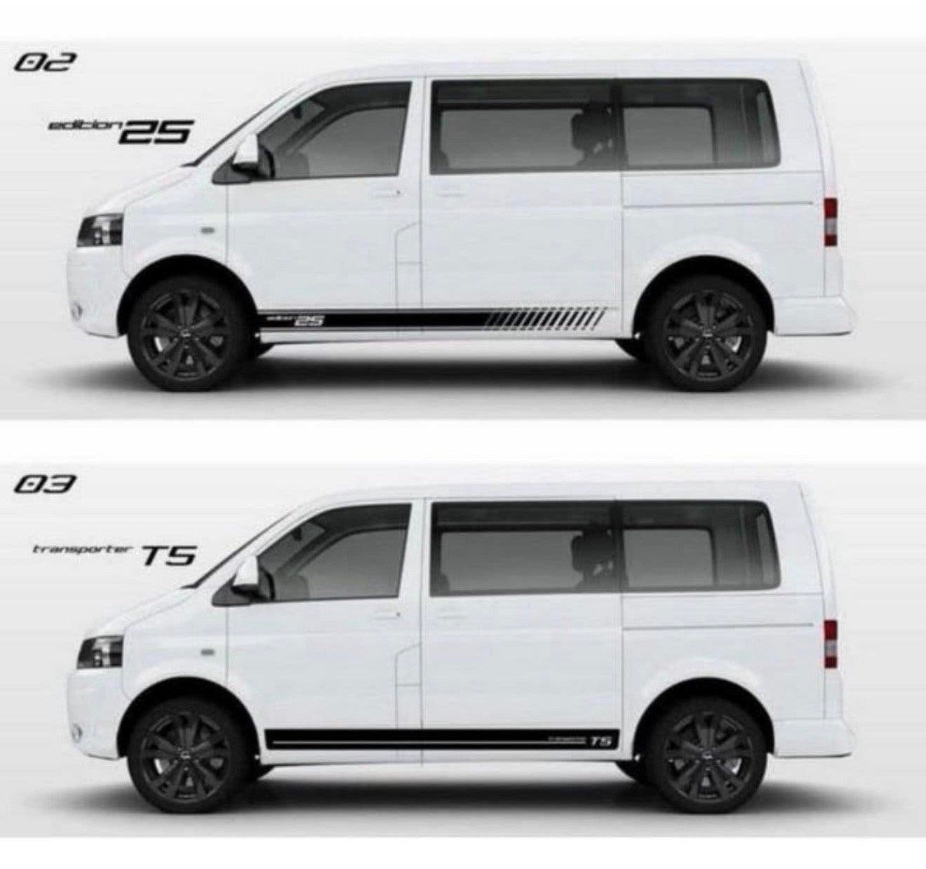 Stickers stickerset Zwart volkswagen t5 multivan edition 25, Ophalen of Verzenden, P, P, P