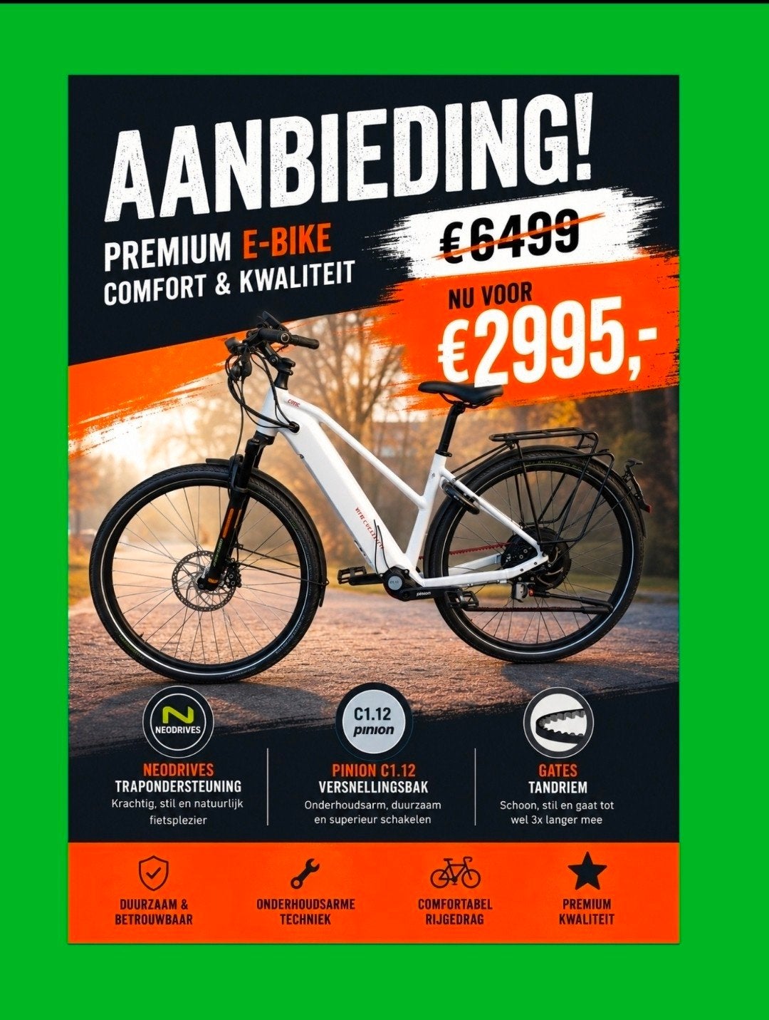 E-bike neodrives pinion tandriem Gates carbondrive, Ophalen, Nieuw