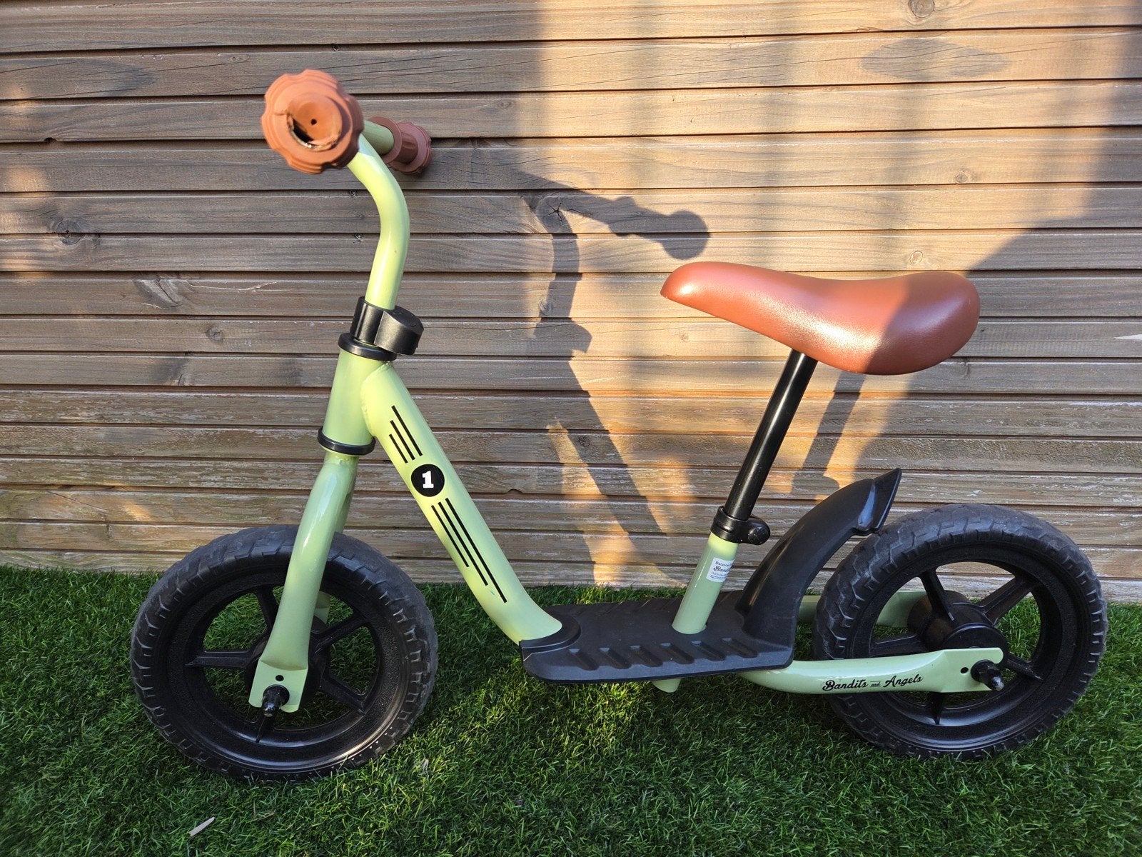 Bandits & Angels loopfiets, groen, vanaf 2 jaar, Ophalen of Verzenden, Gebruikt, Minder dan 16 inch, Bandits & Angels