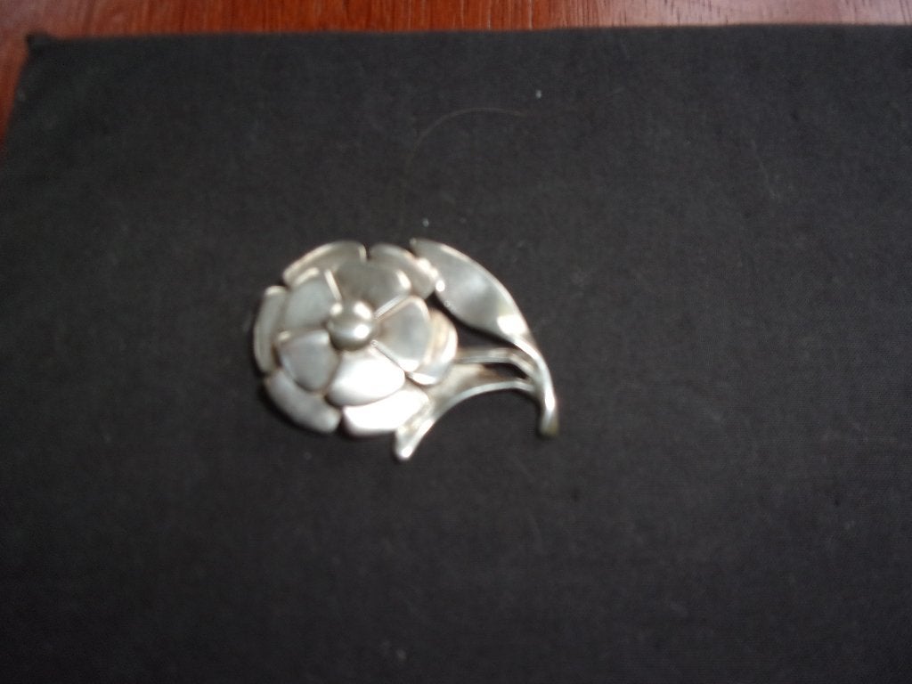 Zwaar Antieke Zilveren BROCHE "BLOEM", Ophalen of Verzenden, Zilver, Broche