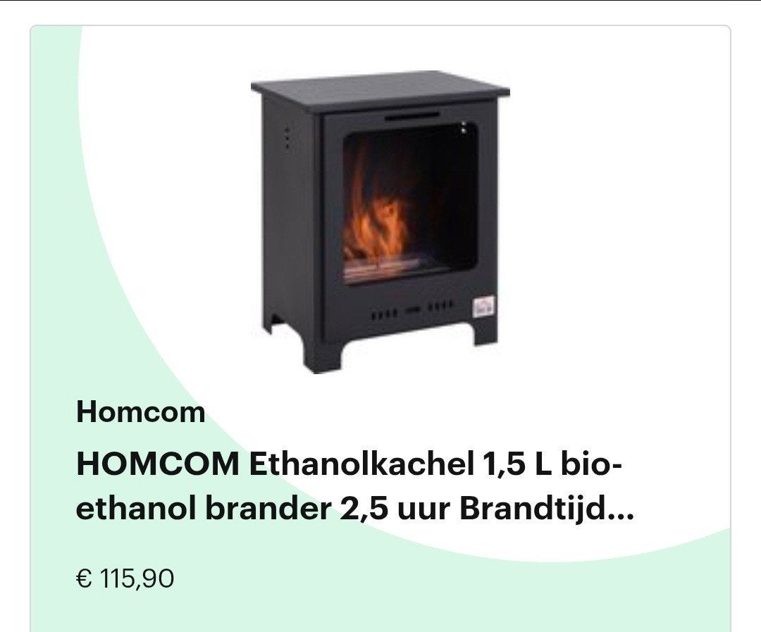 Ethanolkachel 1,5 L bio-ethanol brander, Huis en Inrichting, Ophalen, Nieuw, Vrijstaande haard, Overige soorten