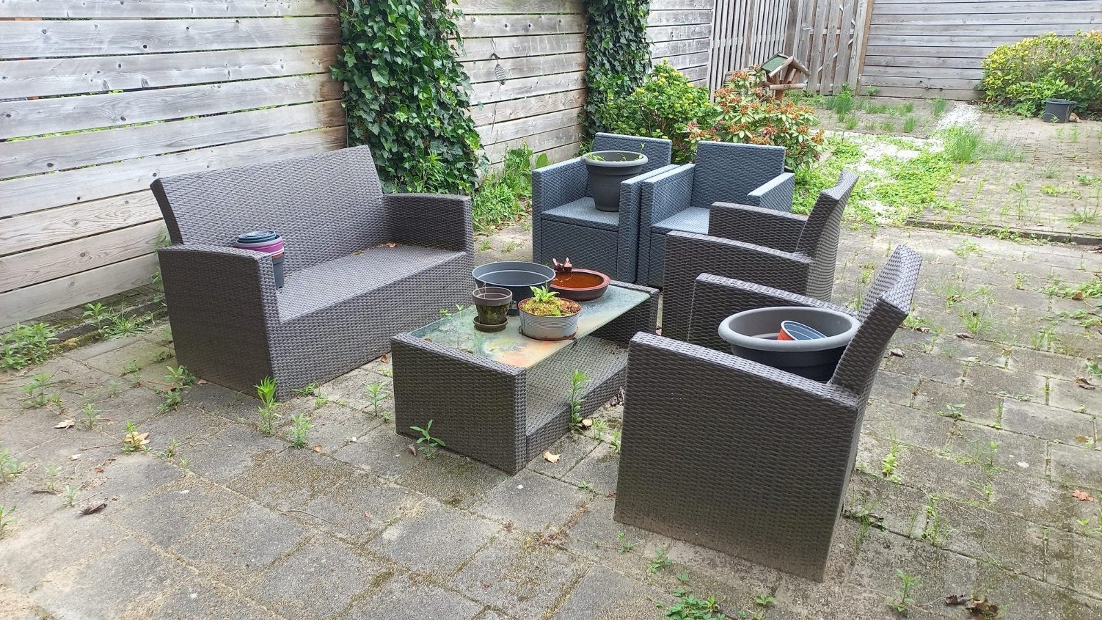 Terrasstoelen en een bank in Elst bij Veenendaal ophalen zat, Tuin en Terras, Ophalen, Gebruikt, Bank