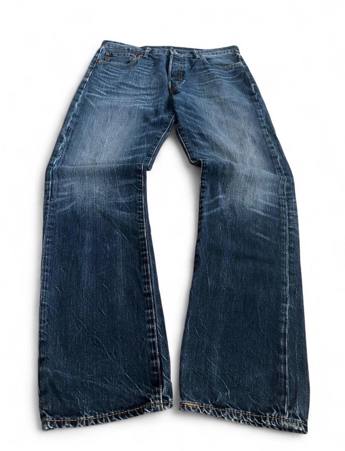 Levi's 501 Original Fit Jeans W32 L32 Blauw Vintage Fades, Ophalen of Verzenden, Gedragen, Blauw, W32 (confectie 46) of kleiner