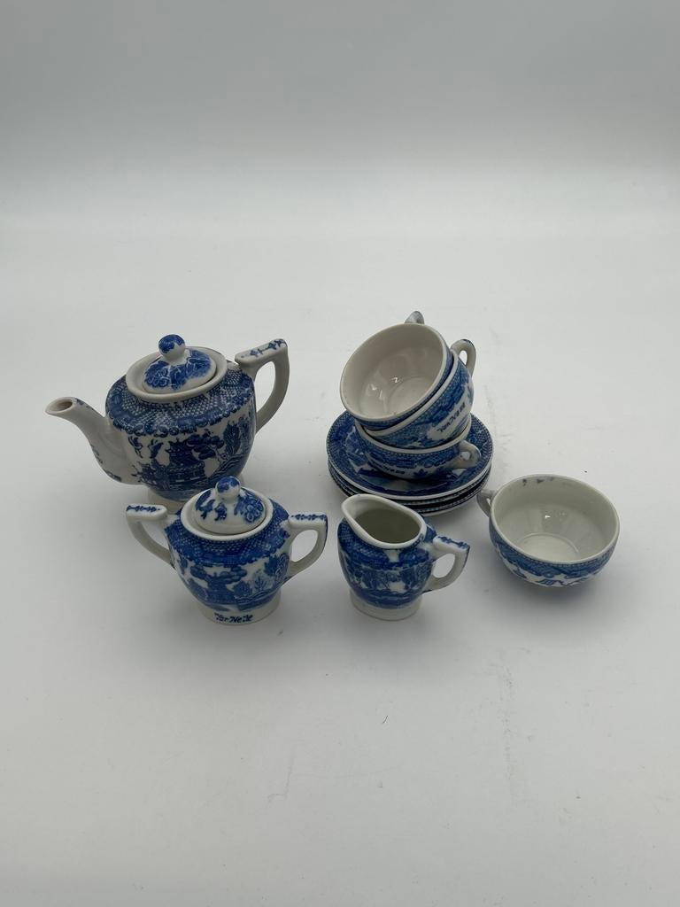 Van Nelle Delfts Blauw Miniatuur Theeservies, Ophalen of Verzenden