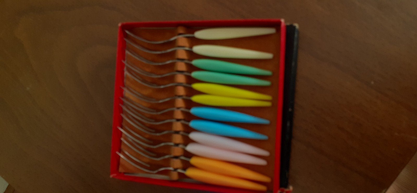 retro gebak vorkjes, Ophalen of Verzenden, Rvs of Chroom