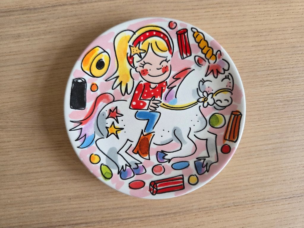 Blond Amsterdam Unicorn theetipje, Ophalen, Zo goed als nieuw, Kop(pen) en/of Schotel(s), Aardewerk
