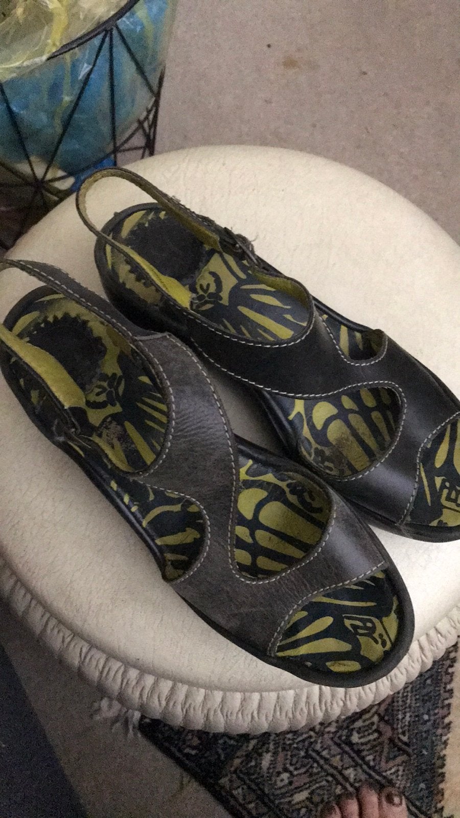 Fly London, sandalen, goede staat, mt 39, Kleding | Dames, Schoenen, Ophalen of Verzenden, Gedragen, Groen, Sandalen of Muiltjes