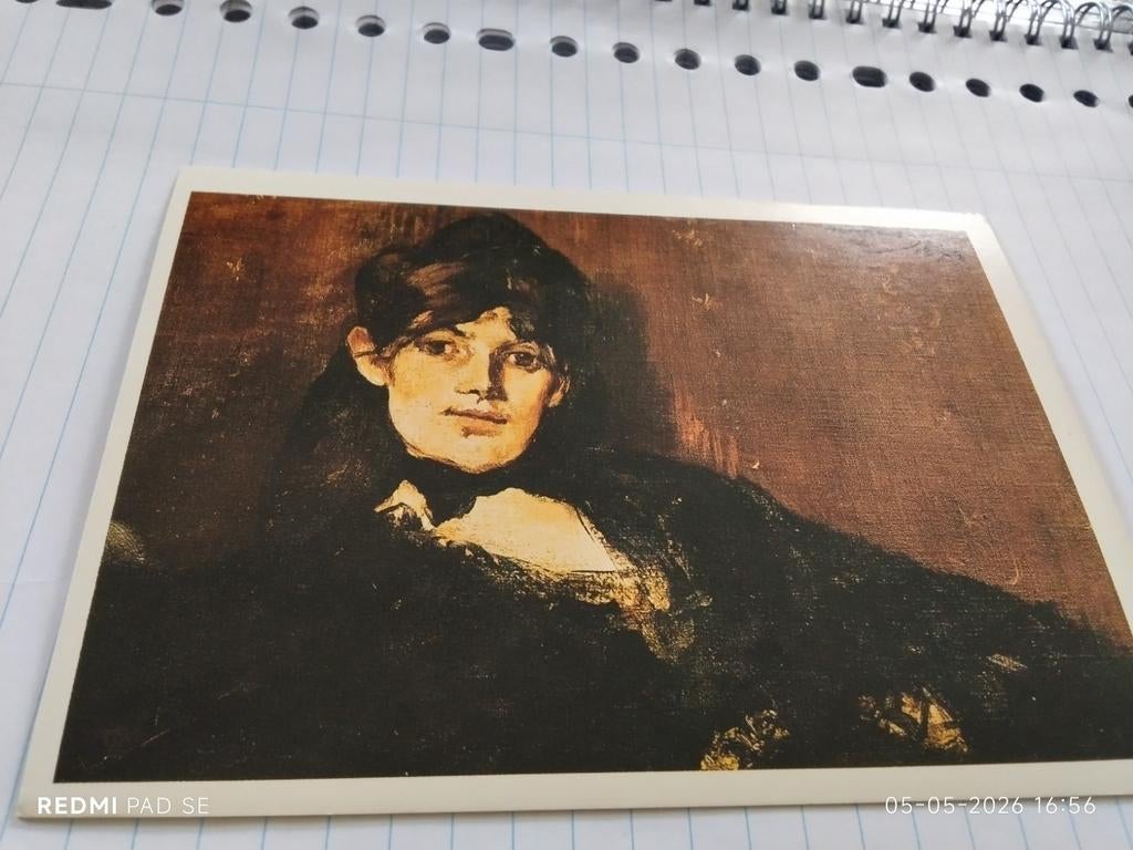 Ansichtkaart Eduard Manet - Berthe Morisot (1873), Ophalen of Verzenden, 1980 tot heden, Ongelopen