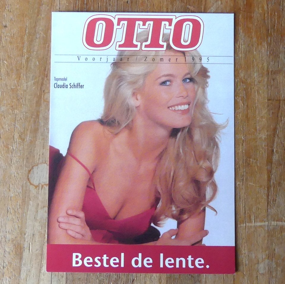 Claudia Schiffer kaart AdPost ansichtkaart OTTO reclamekaart, Verzamelen, Ophalen of Verzenden, 1980 tot heden, Ongelopen, Sterren en Beroemdheden