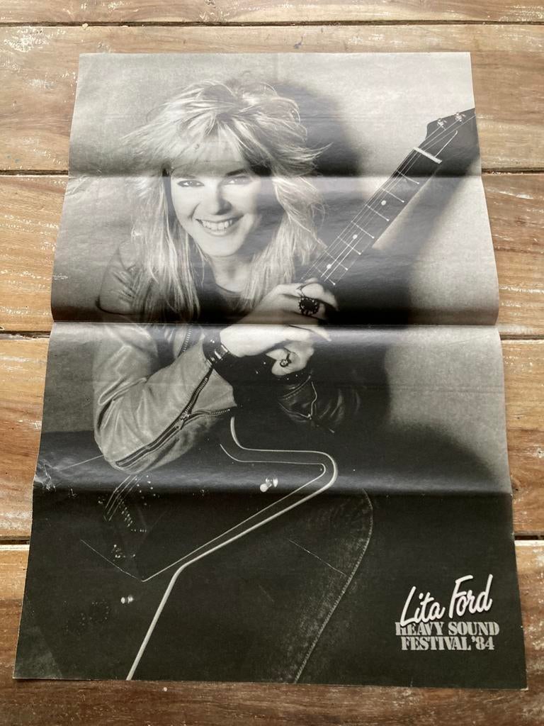 A3 Poster LITA FORD, Ophalen of Verzenden, Zo goed als nieuw, A1 t/m A3, Film en Tv