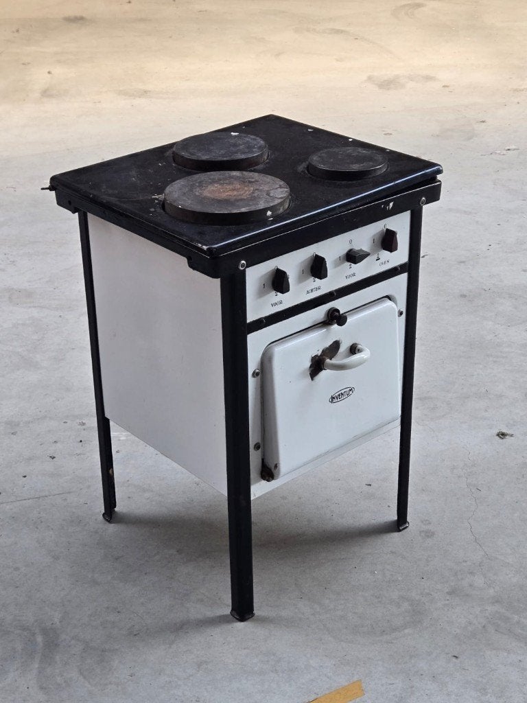 Jaren 50 gasfornuis, Ophalen, Gebruikt, 4 kookzones, Gas