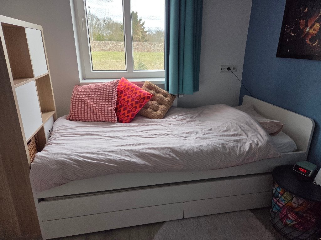 Eenpersoonsbed, Ophalen, Gebruikt, 90 cm, Eenpersoons