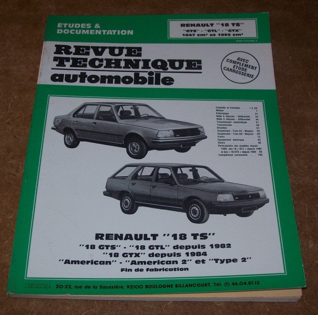 Revue Technique Automobile Renault 18, Ophalen of Verzenden