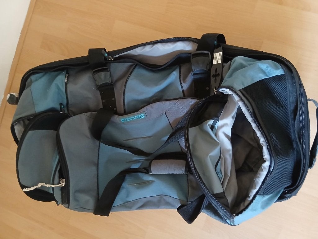 Grote Sporttas, Uitschuifbare handgreep, 30 cm of meer, Gebruikt, Blauw