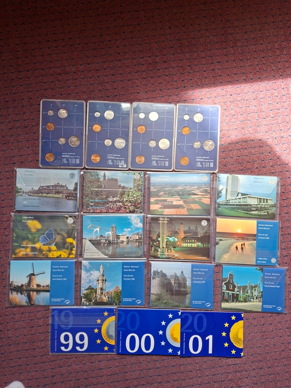 Complete serie jaarset beatrix 1983-2001 fdc kwaliteit, Postzegels en Munten, Munten | Nederland, Ophalen of Verzenden, Koningin Beatrix