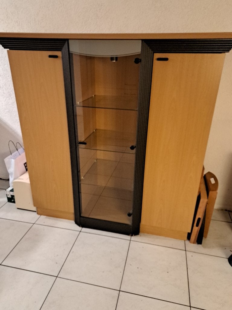 Vitrinekast, Ophalen, 100 tot 150 cm, 100 tot 150 cm, Overige houtsoorten