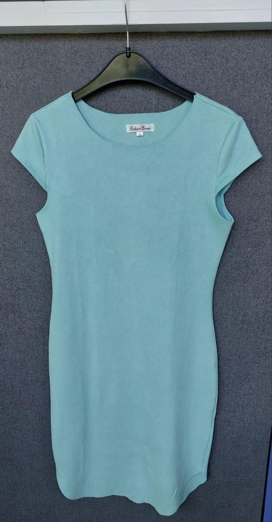 Suedelook jurk mintgroen merk Lulu Love maat M, Kleding | Dames, Maat 38/40 (M), Ophalen of Verzenden, Lulu Love, Gedragen