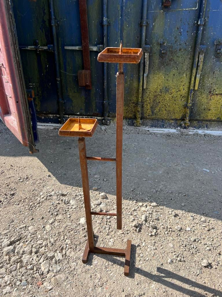 Brocante kaarsen standaard - IJzer, Ophalen, Gebruikt, 50 tot 75 cm, X