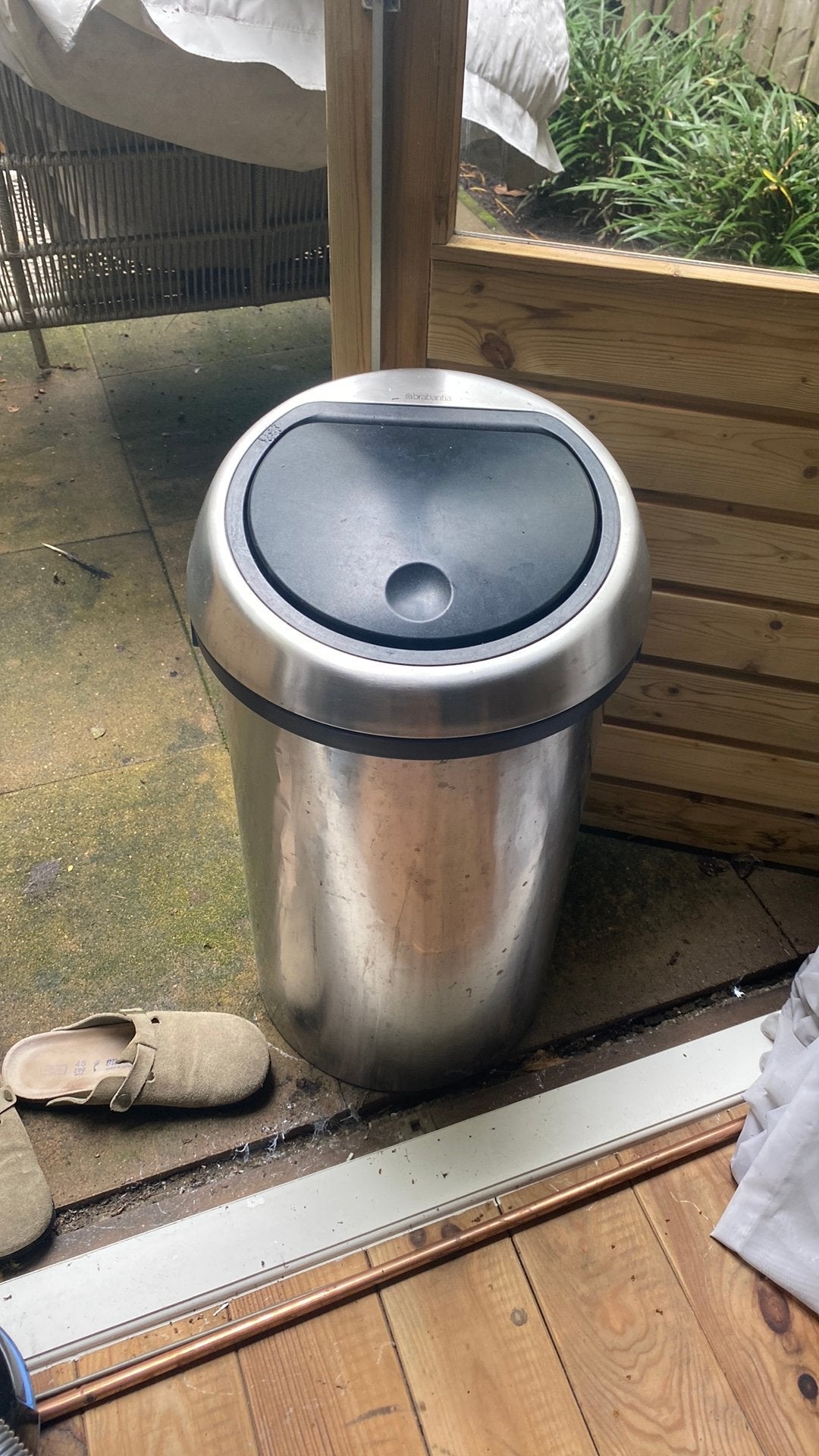 Brabantia pedaalemmer 60 liter, Ophalen, Zo goed als nieuw, Rvs