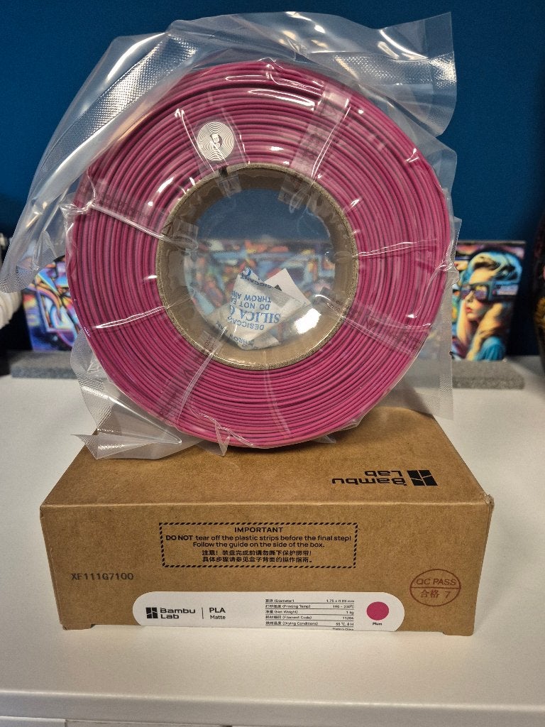 Bambu Lab PLA Matte refill - Plum (1kg), Computers en Software, 3D-printerbenodigheden, Ophalen of Verzenden, Nieuw, Filamentrollen