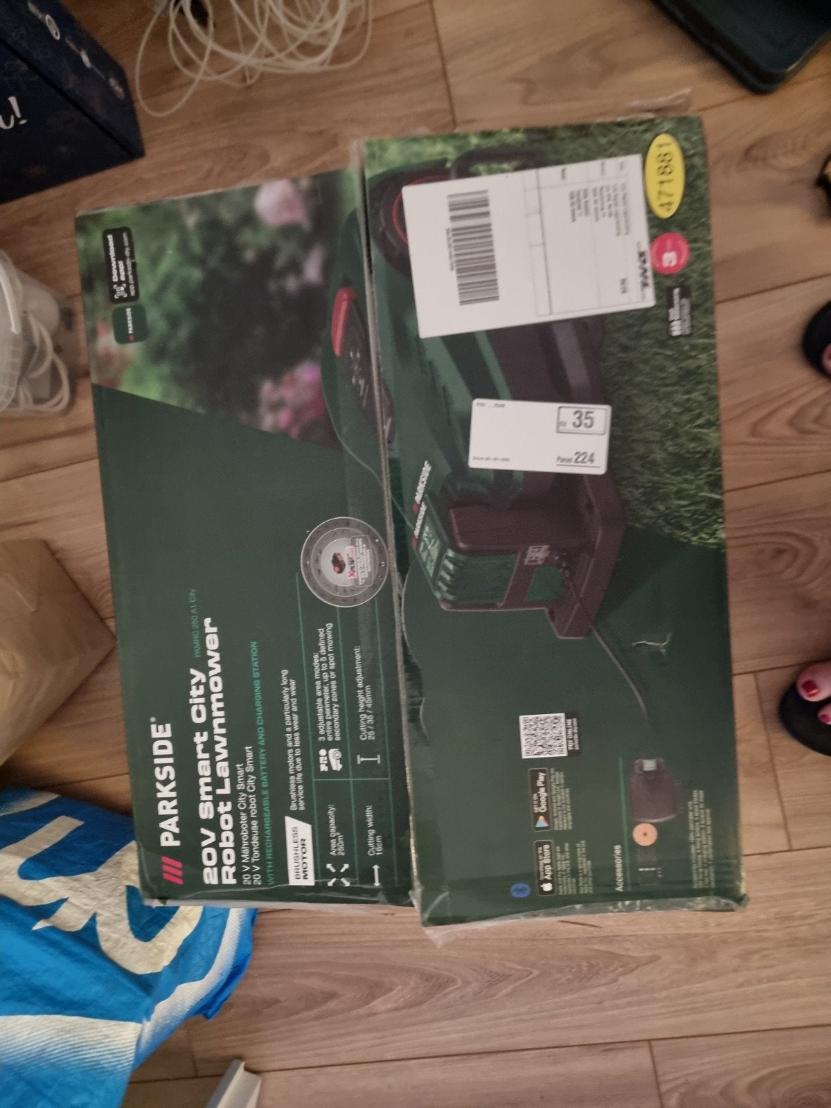 Nieuwe Parkside 20V Robotgrasmaaier met accu en laadstation, Tuin en Terras, Ophalen, Nieuw, Accu-grasmaaier, Parkside