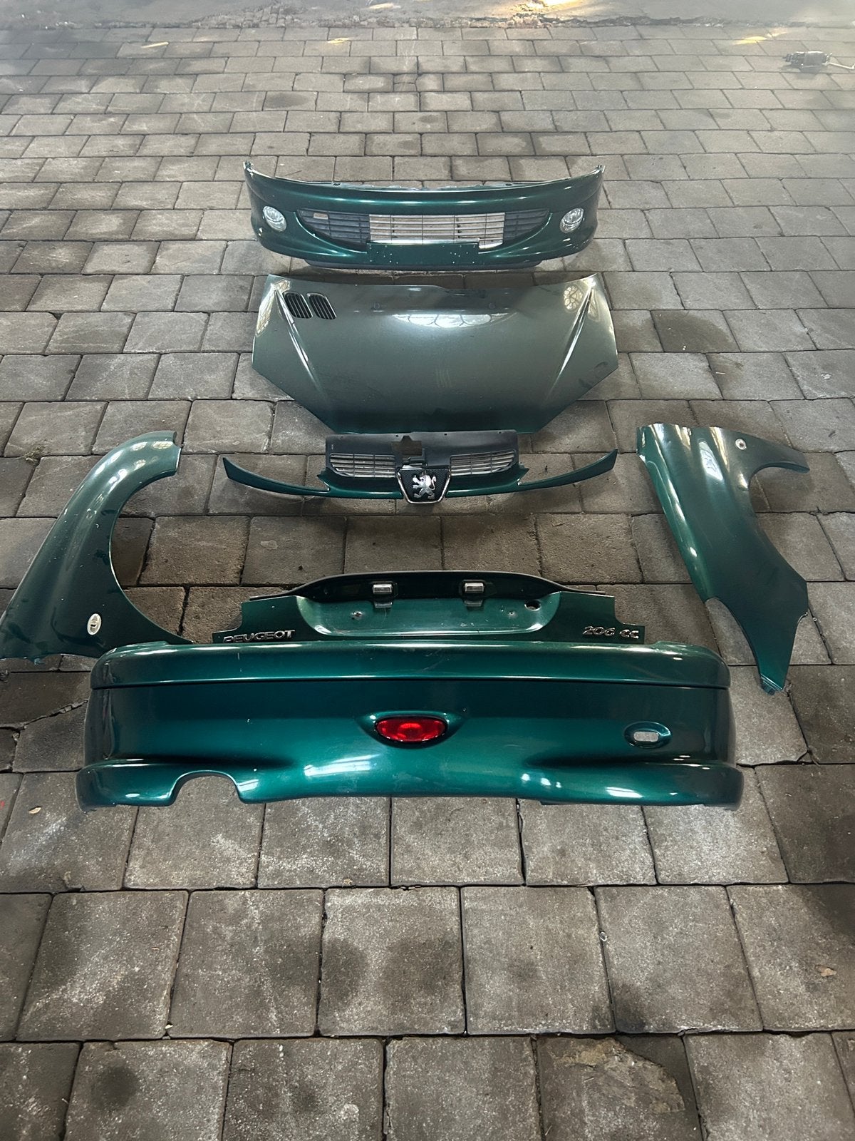 €100,- Plaatwerk Peugeot 206CC KSJ, Ophalen, Rechts, Peugeot, Spatbord