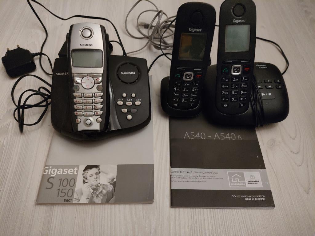 3 x DECT telefoons Siemens Gigaset, Ophalen of Verzenden, Gebruikt, 3 handsets