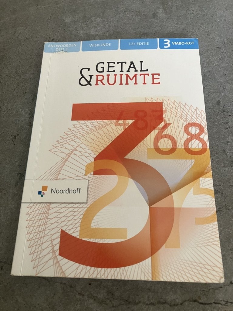 3 vmbo-kgt / Getal & Ruimte / Anwtoorden deel 1, Ophalen of Verzenden, Gelezen, VMBO