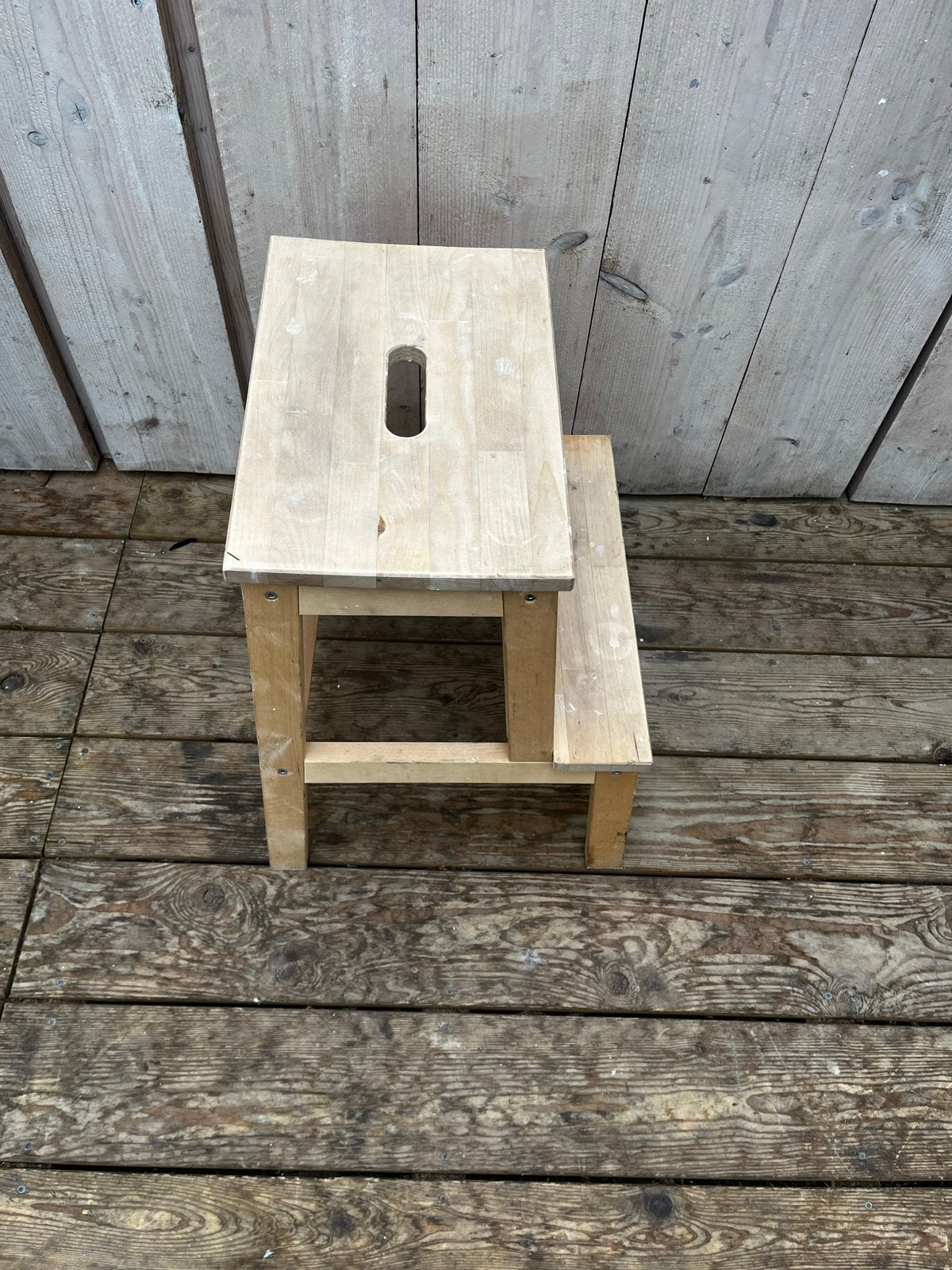 Houten opstapje / krukje, Ophalen of Verzenden, Gebruikt, Hout