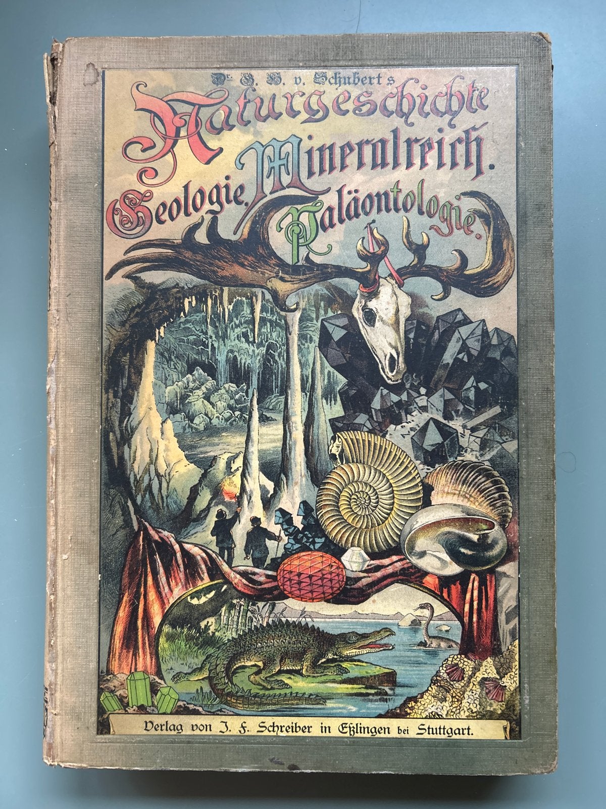 Oud boek Geologie A3 formaat - Verlag J.F. Schreiber, Boeken, Ophalen of Verzenden, Gelezen, Natuurwetenschap