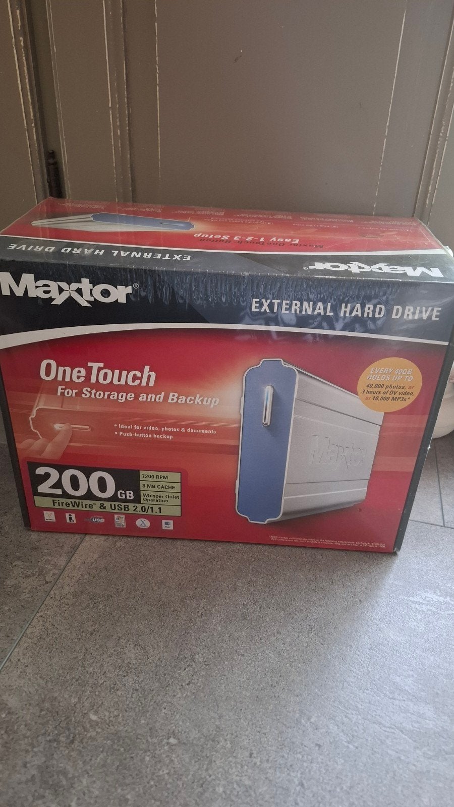 Maxtor OneTouch Externe Harde Schijf 200GB - Nieuw & Geseald, Computers en Software, Harde schijven, Maxtor, Server, HDD, Nieuw