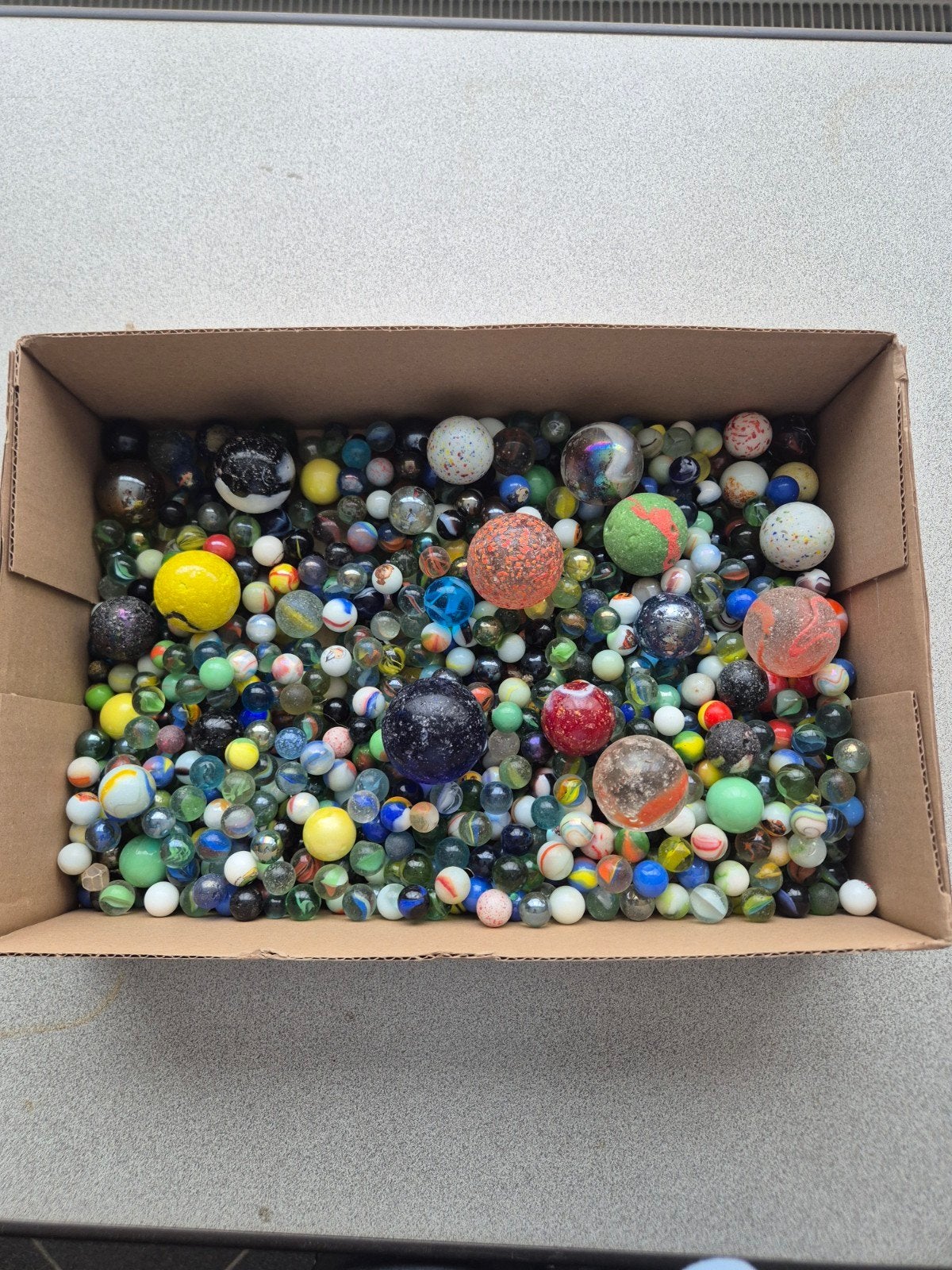 doos vol met diverse knikkers, Ophalen of Verzenden, Gebruikt, Jongen of Meisje