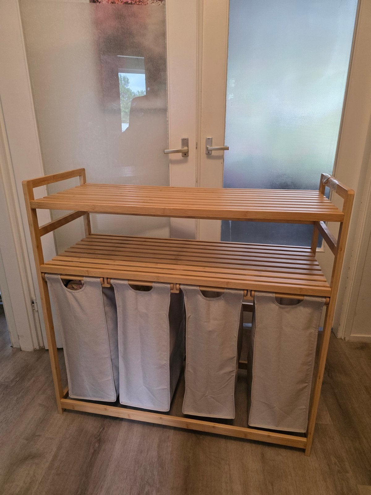 Nieuwe wasmand met 4 soorteervakken, Ophalen of Verzenden, Nieuw