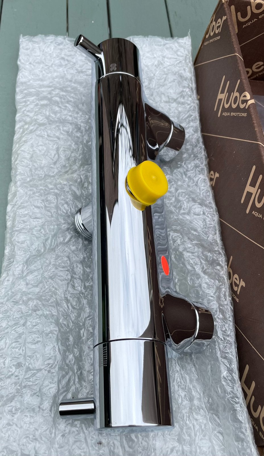 Huber Kiruna Douche thermostaatkraan Chroom - Nieuw in doos, Ophalen of Verzenden, Nieuw, Chroom, Douche