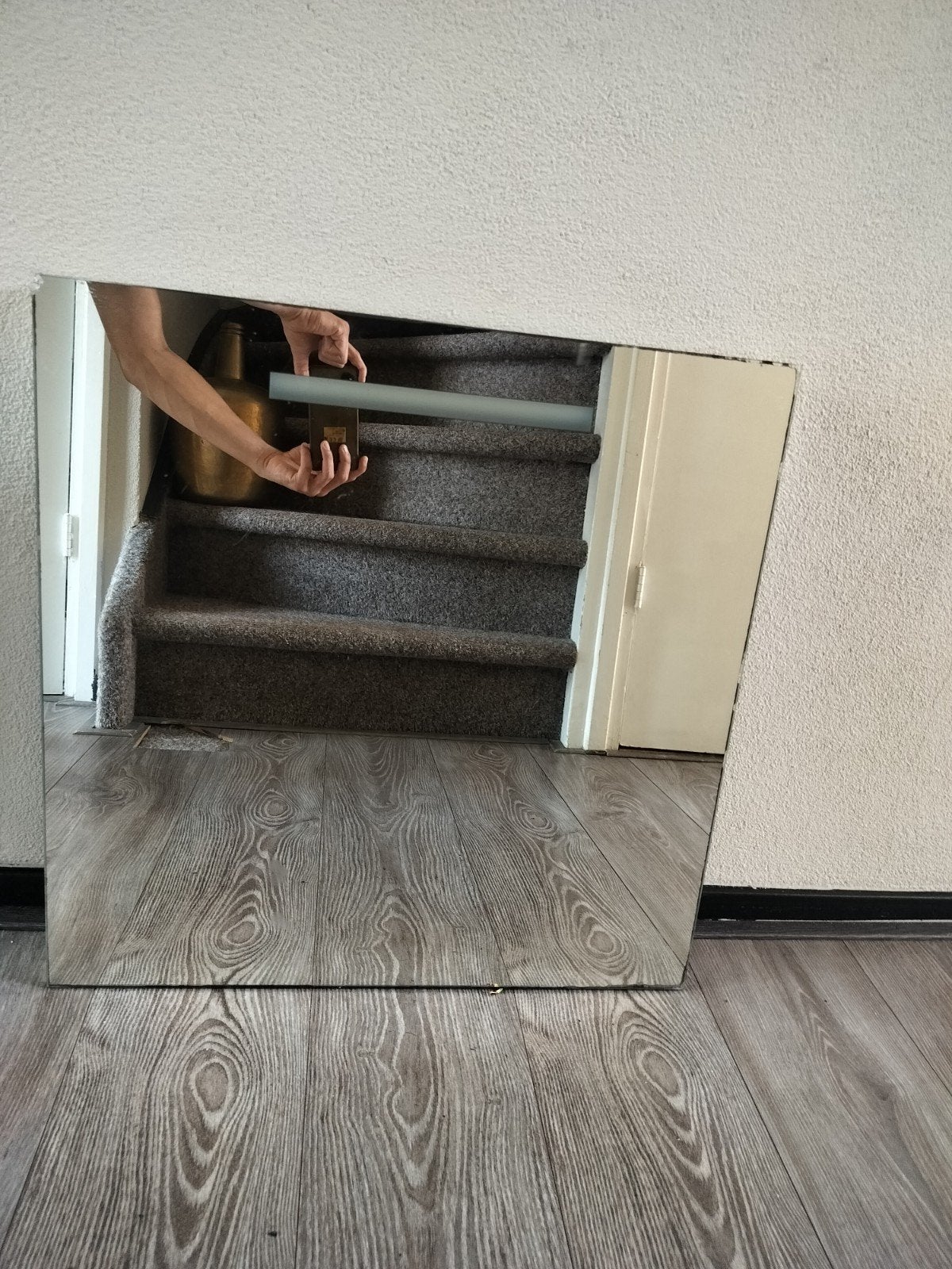 LED spiegel 60x60 cm met verlichting, Ophalen, Gebruikt, Vierkant, Minder dan 100 cm