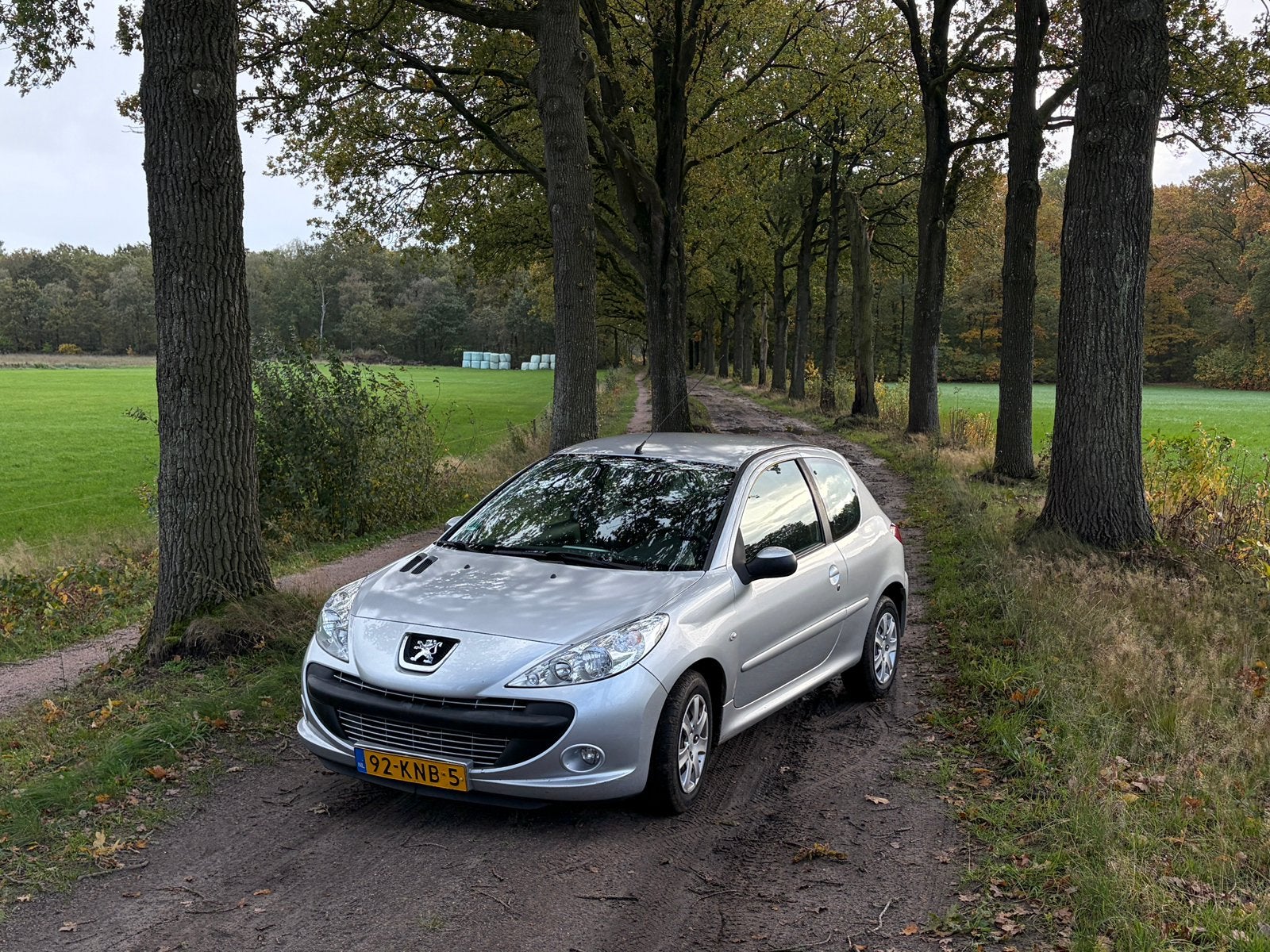 Peugeot 206+ 1.4 3D 2010 Grijs, Auto's, Voorwielaandrijving, 206+, Stof, 4 cilinders