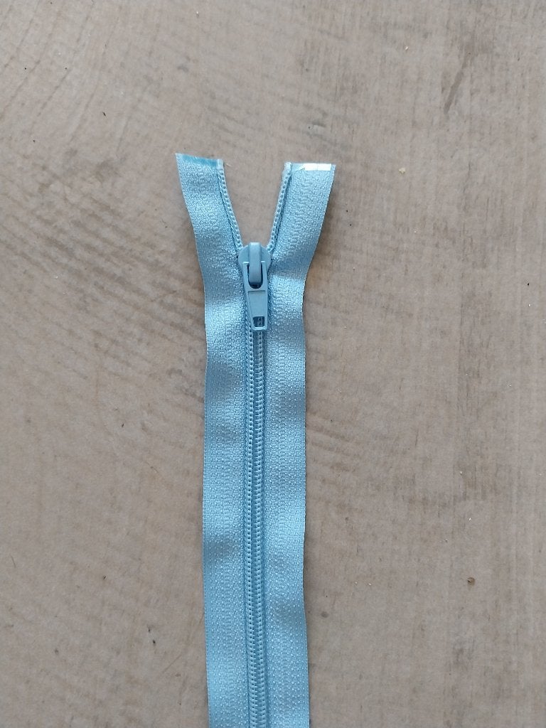 Deelbare rits 45 cm licht blauw NIEUW, Ophalen of Verzenden, Nieuw, Rits of Sluiting