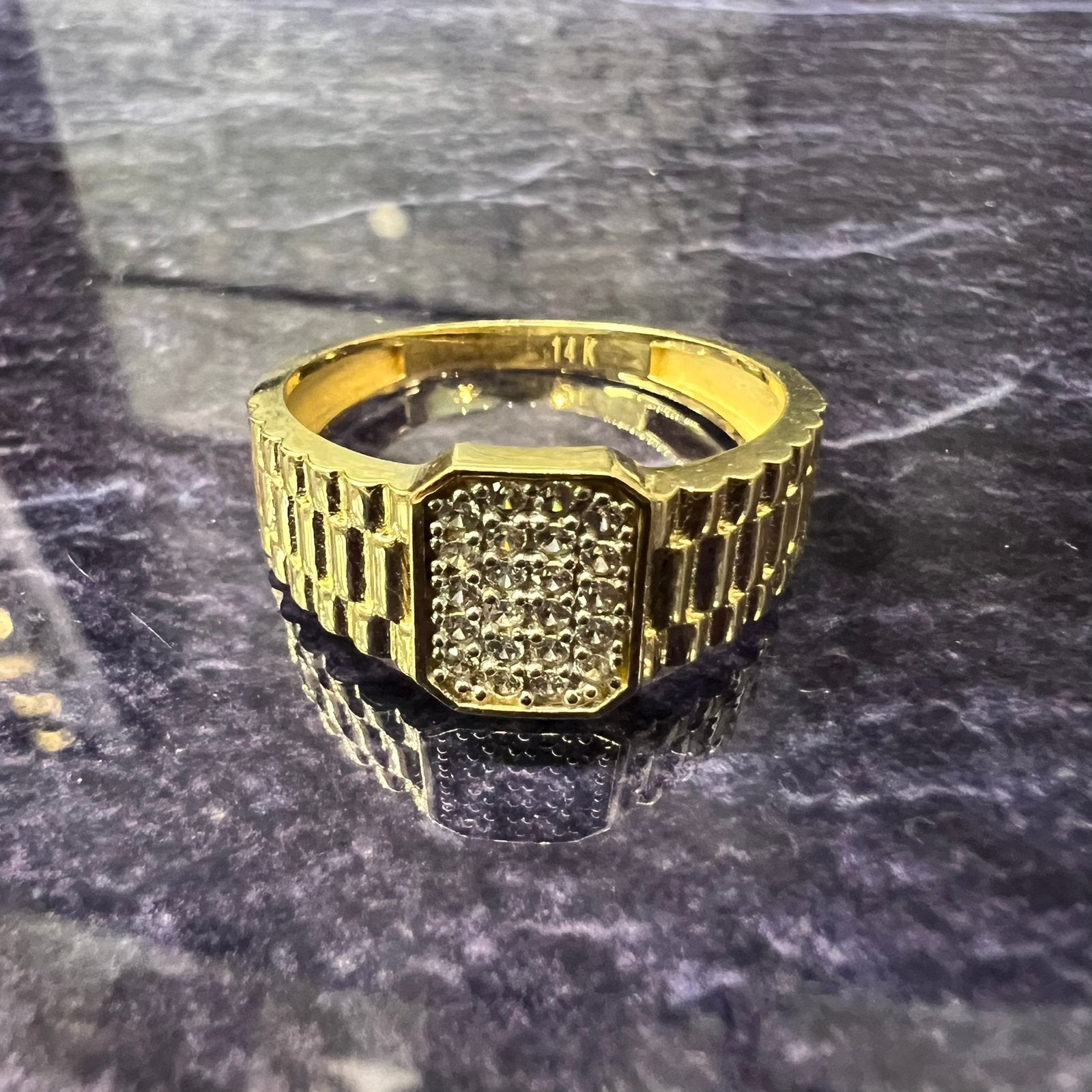 14 karaat gouden ring prachtig model, Ophalen of Verzenden, Nieuw, Goud, Heer