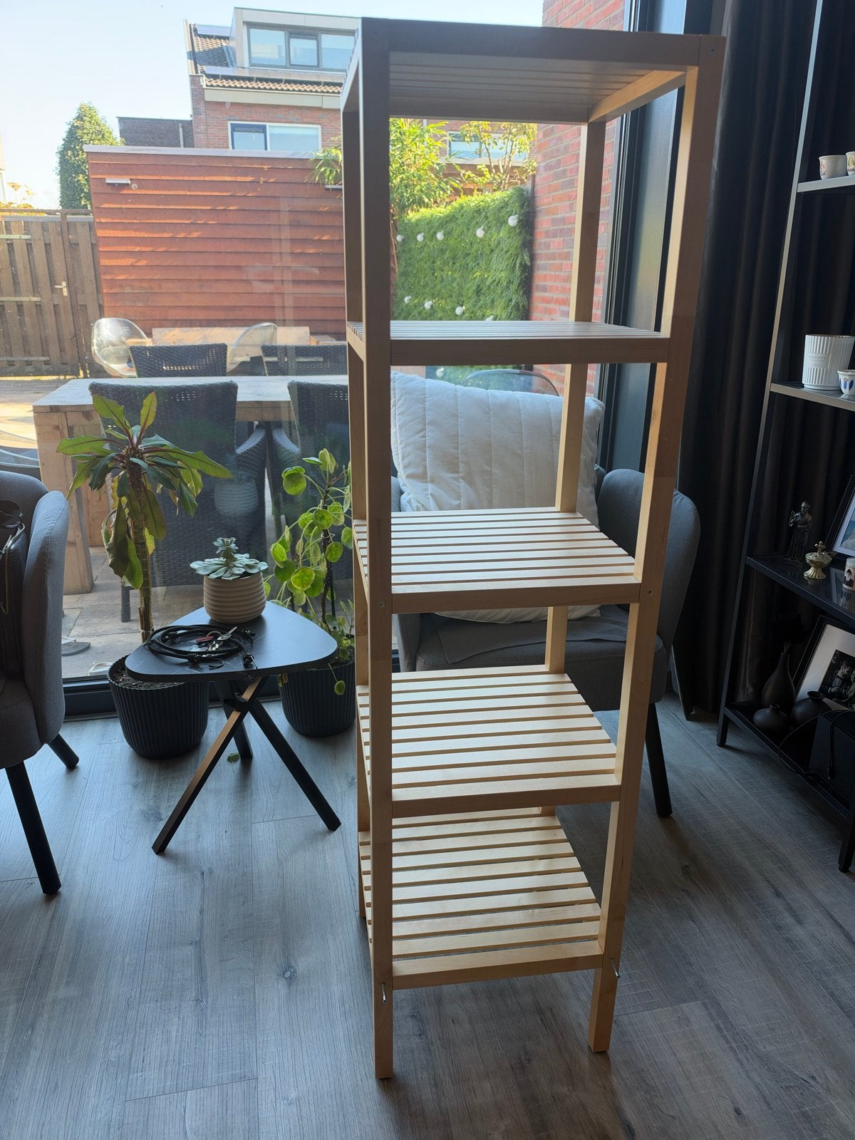 Ikea Molger stellingkast, licht hout, 140x37.2cm, zgan, Ophalen, Met plank(en), Minder dan 50 cm, 100 tot 150 cm