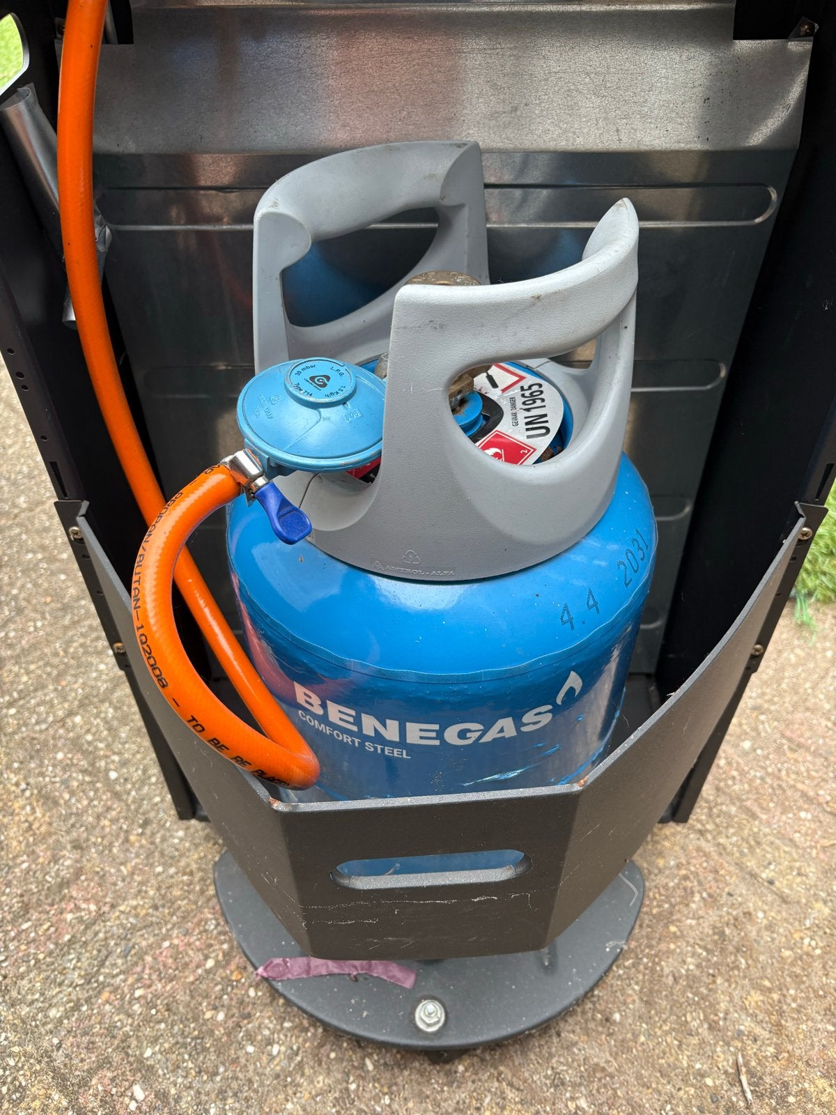 SunHeat gaskachel op wielen - mobiele verwarming, Ophalen, Gebruikt, Gas, Vrijstaand